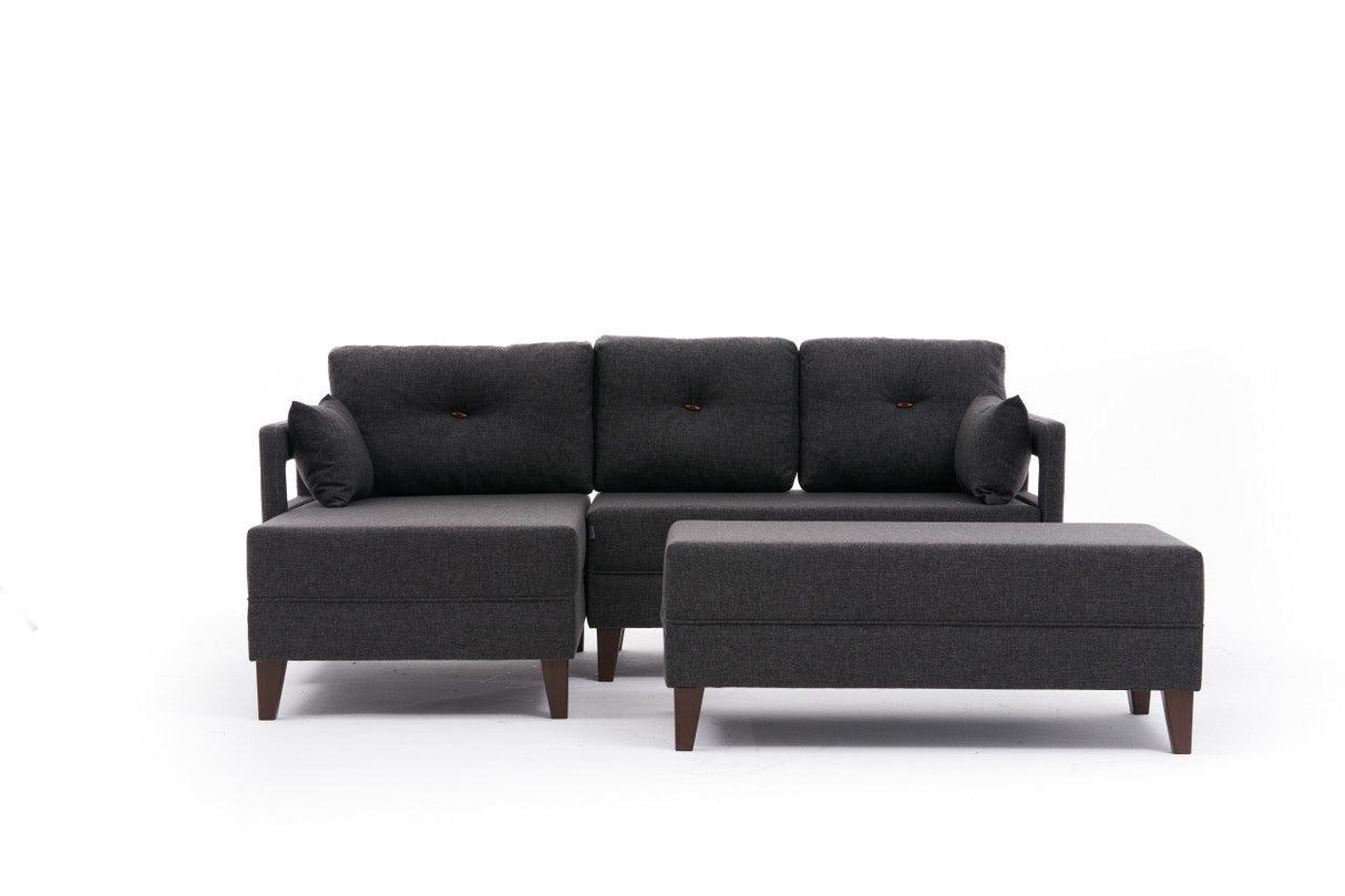 Canapea extensibilă Comfort, Colț, Stânga, Diverse culori, 205x165x80 cm - Antracit | SKU: 825BLC2632 | Canapea extensibilă Comfort, Colț, Stânga, 205x165x80 cm, varianta Antracit, produs pentru amenajarea locuinței, disponibil online în România la CasaMob
