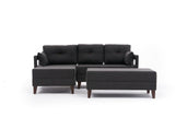 Canapea extensibilă Comfort, Colț, Stânga, Diverse culori, 205x165x80 cm - Antracit | SKU: 825BLC2632 | Canapea extensibilă Comfort, Colț, Stânga, 205x165x80 cm, varianta Antracit, produs pentru amenajarea locuinței, disponibil online în România la CasaMob
