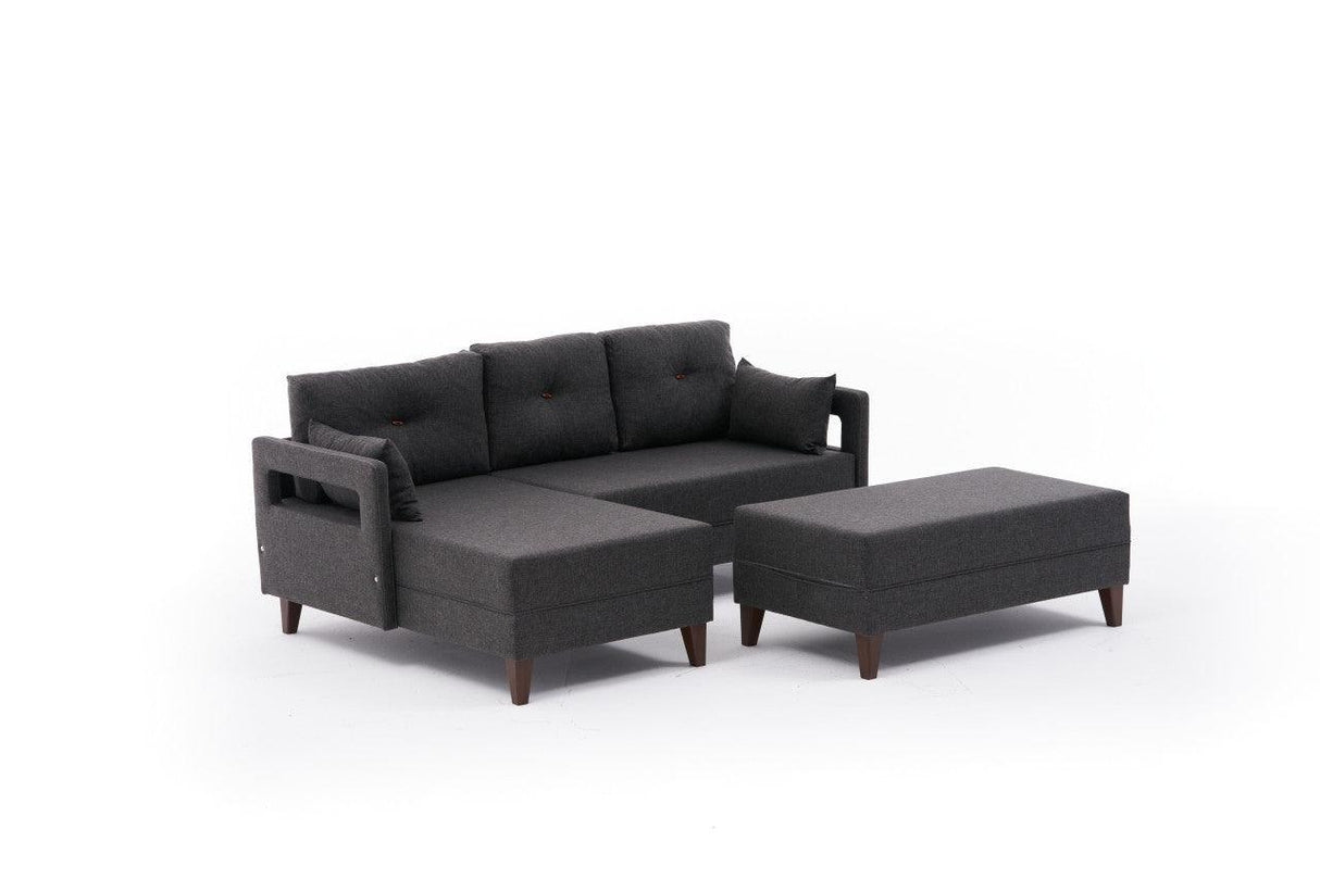 Canapea extensibilă Comfort, Colț, Stânga, Diverse culori, 205x165x80 cm - Antracit | SKU: 825BLC2632 | Canapea extensibilă Comfort, Colț, Stânga, 205x165x80 cm, varianta Antracit, produs pentru amenajarea locuinței, disponibil online în România la CasaMob