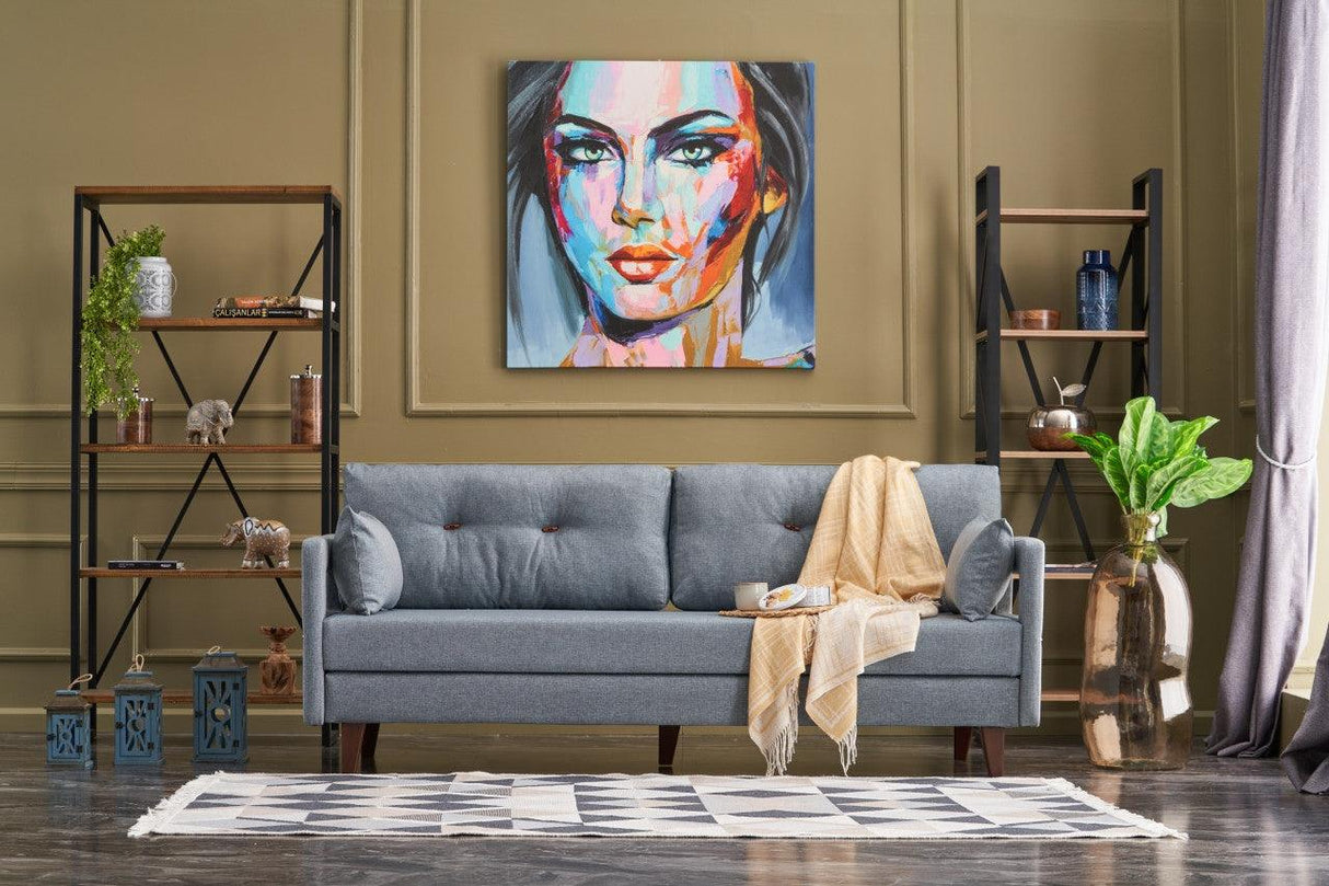 Canapea extensibilă Comfort, 3 piese, Diverse culori, 205x80x80 cm - Albastru | SKU: 825BLC2649 | Canapea extensibilă Comfort, 3 piese, 205x80x80 cm, varianta Albastru, produs pentru amenajarea locuinței, disponibil online în România la CasaMob