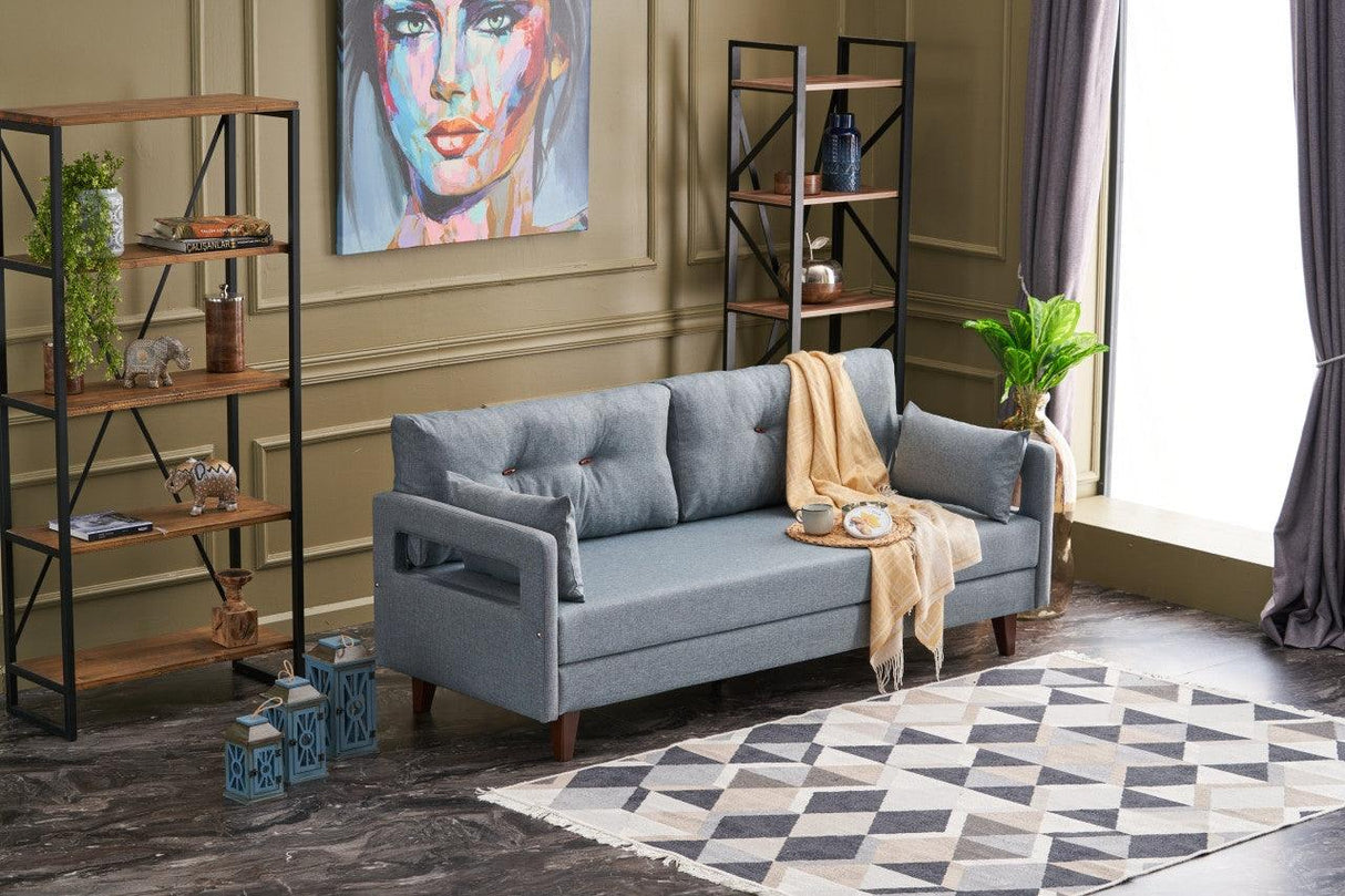 Canapea extensibilă Comfort, 3 piese, Diverse culori, 205x80x80 cm - Albastru | SKU: 825BLC2649 | Canapea extensibilă Comfort, 3 piese, 205x80x80 cm, varianta Albastru, produs pentru amenajarea locuinței, disponibil online în România la CasaMob