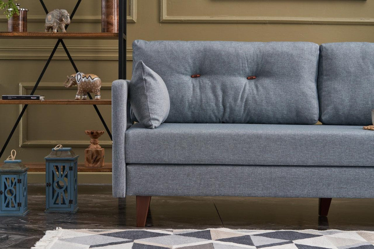 Canapea extensibilă Comfort, 3 piese, Diverse culori, 205x80x80 cm - Albastru | SKU: 825BLC2649 | Canapea extensibilă Comfort, 3 piese, 205x80x80 cm, varianta Albastru, produs pentru amenajarea locuinței, disponibil online în România la CasaMob