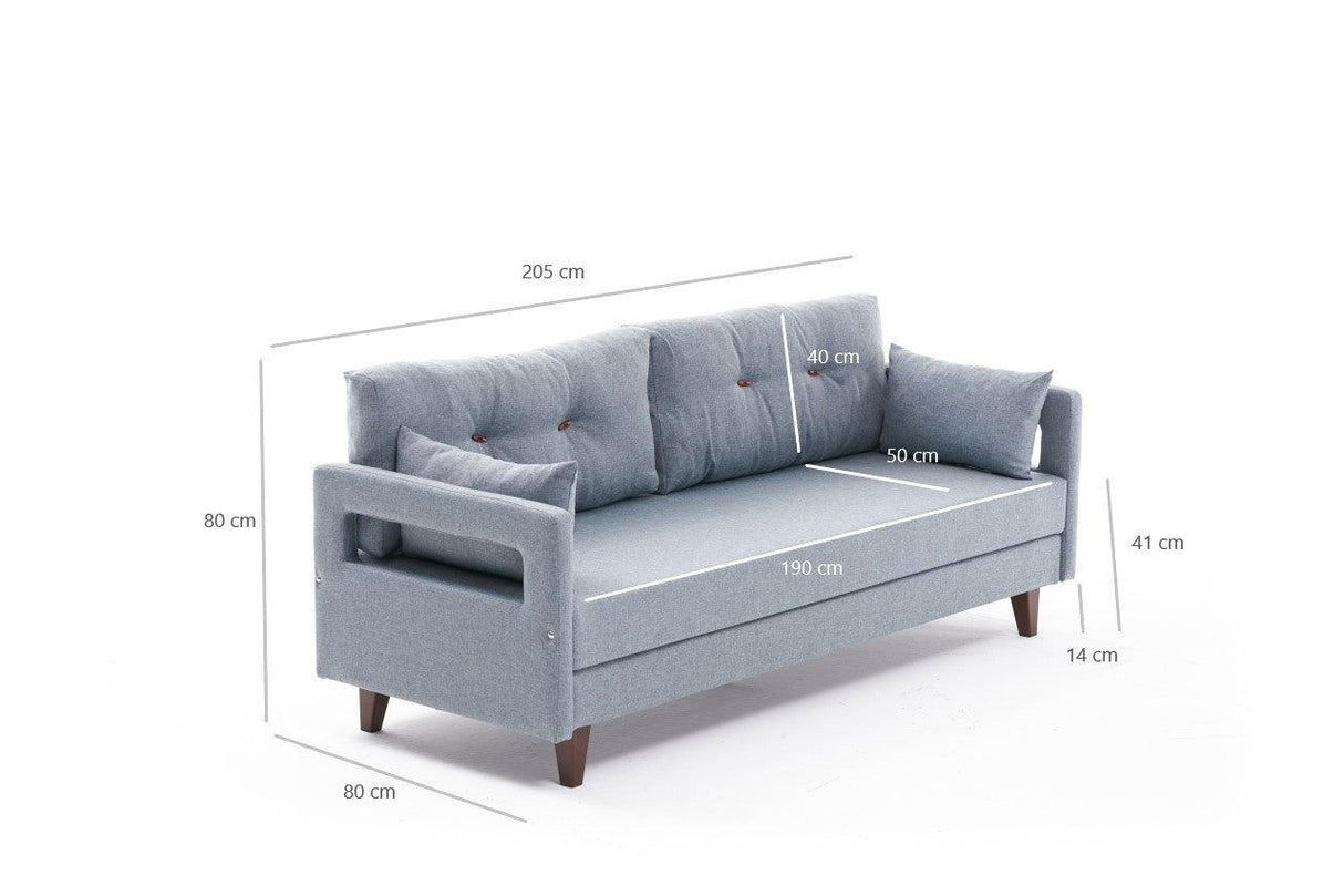 Canapea extensibilă Comfort, 3 piese, Diverse culori, 205x80x80 cm - Albastru | SKU: 825BLC2649 | Canapea extensibilă Comfort, 3 piese, 205x80x80 cm, varianta Albastru, produs pentru amenajarea locuinței, disponibil online în România la CasaMob