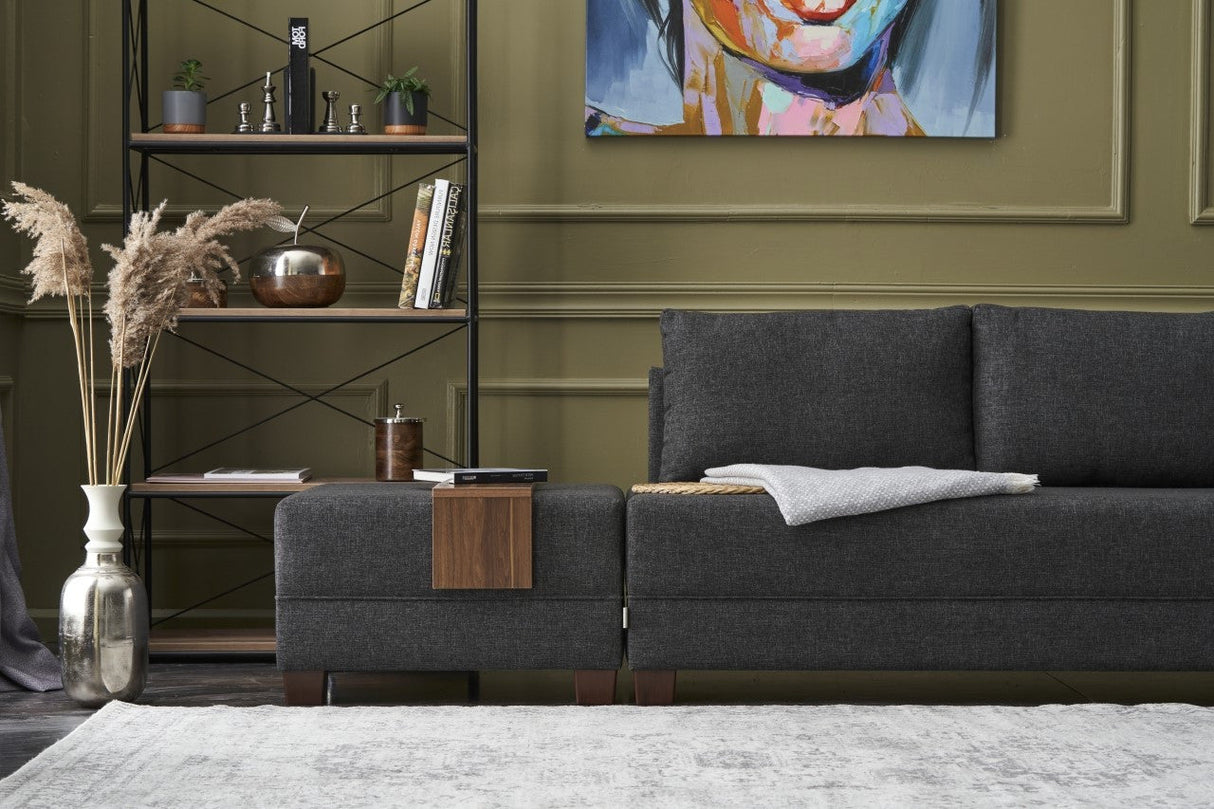 Canapea extensibilă de colț Fly, Dreapta, Diverse culori, 210x280x70 cm - Antracit | SKU: 825BLC2667 | Canapea extensibilă de colț Fly, Dreapta, 210x280x70 cm, varianta Antracit, produs pentru amenajarea locuinței, disponibil online în România la CasaMob