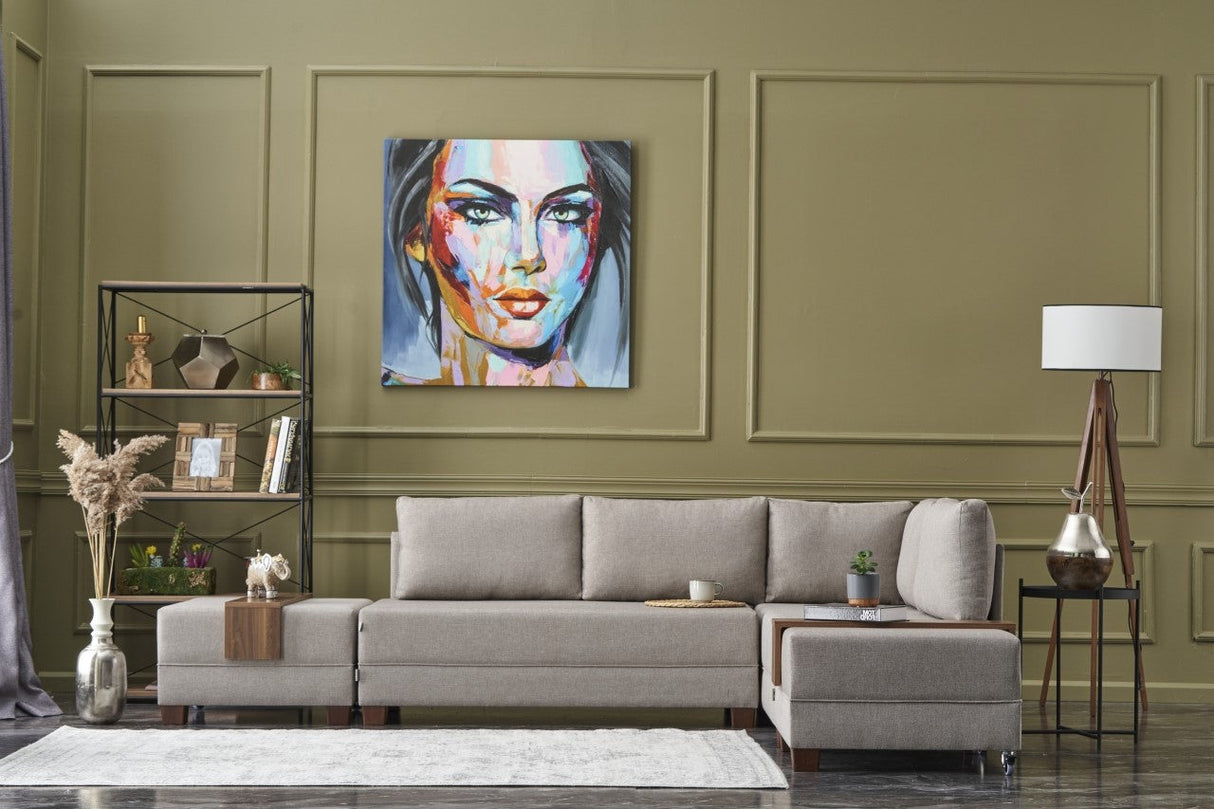Canapea extensibilă de colț Fly, Dreapta, Diverse culori, 210x280x70 cm - Crem | SKU: 825BLC2671 | Canapea extensibilă de colț Fly, Dreapta, 210x280x70 cm, varianta Crem, produs pentru amenajarea locuinței, disponibil online în România la CasaMob