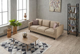 Canapea fixă Kale Velvet, Diverse culori, Diverse configurații, Diverse dimensiuni - Crem - 222x91x83 cm - 3 locuri | SKU: 825BLC2726 | Canapea fixă Kale Velvet, varianta Crem - 222x91x83 cm - 3 locuri, produs pentru amenajarea locuinței, disponibil online în România la CasaMob