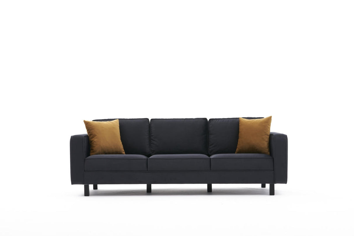 Canapea fixă Kale Velvet, Diverse culori, Diverse configurații, Diverse dimensiuni - Antracit - 222x91x83 cm - 3 locuri | SKU: 825BLC2727 | Canapea fixă Kale Velvet, varianta Antracit - 222x91x83 cm - 3 locuri, produs pentru amenajarea locuinței, disponibil online în România la CasaMob