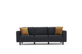Canapea fixă Kale Velvet, Diverse culori, Diverse configurații, Diverse dimensiuni - Antracit - 222x91x83 cm - 3 locuri | SKU: 825BLC2727 | Canapea fixă Kale Velvet, varianta Antracit - 222x91x83 cm - 3 locuri, produs pentru amenajarea locuinței, disponibil online în România la CasaMob