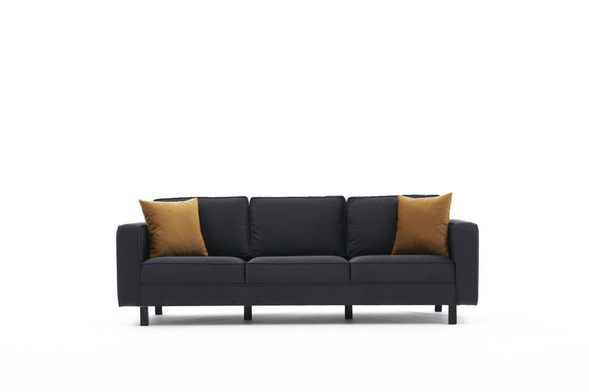 Antracit - 222x91x83 cm - 3 locuri | SKU: 825BLC2727 | Canapea fixă Kale Velvet, varianta Antracit - 222x91x83 cm - 3 locuri, produs pentru amenajarea locuinței, disponibil online în România la CasaMob