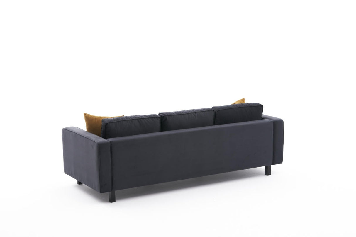 Canapea fixă Kale Velvet, Diverse culori, Diverse configurații, Diverse dimensiuni - Antracit - 222x91x83 cm - 3 locuri | SKU: 825BLC2727 | Canapea fixă Kale Velvet, varianta Antracit - 222x91x83 cm - 3 locuri, produs pentru amenajarea locuinței, disponibil online în România la CasaMob
