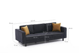 Canapea fixă Kale Velvet, Diverse culori, Diverse configurații, Diverse dimensiuni - Antracit - 222x91x83 cm - 3 locuri | SKU: 825BLC2727 | Canapea fixă Kale Velvet, varianta Antracit - 222x91x83 cm - 3 locuri, produs pentru amenajarea locuinței, disponibil online în România la CasaMob