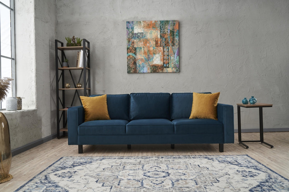 Oil green - 222x91x83 cm - 3 locuri | SKU: 825BLC2728 | Canapea fixă Kale Velvet, varianta Oil green - 222x91x83 cm - 3 locuri, produs pentru amenajarea locuinței, disponibil online în România la CasaMob