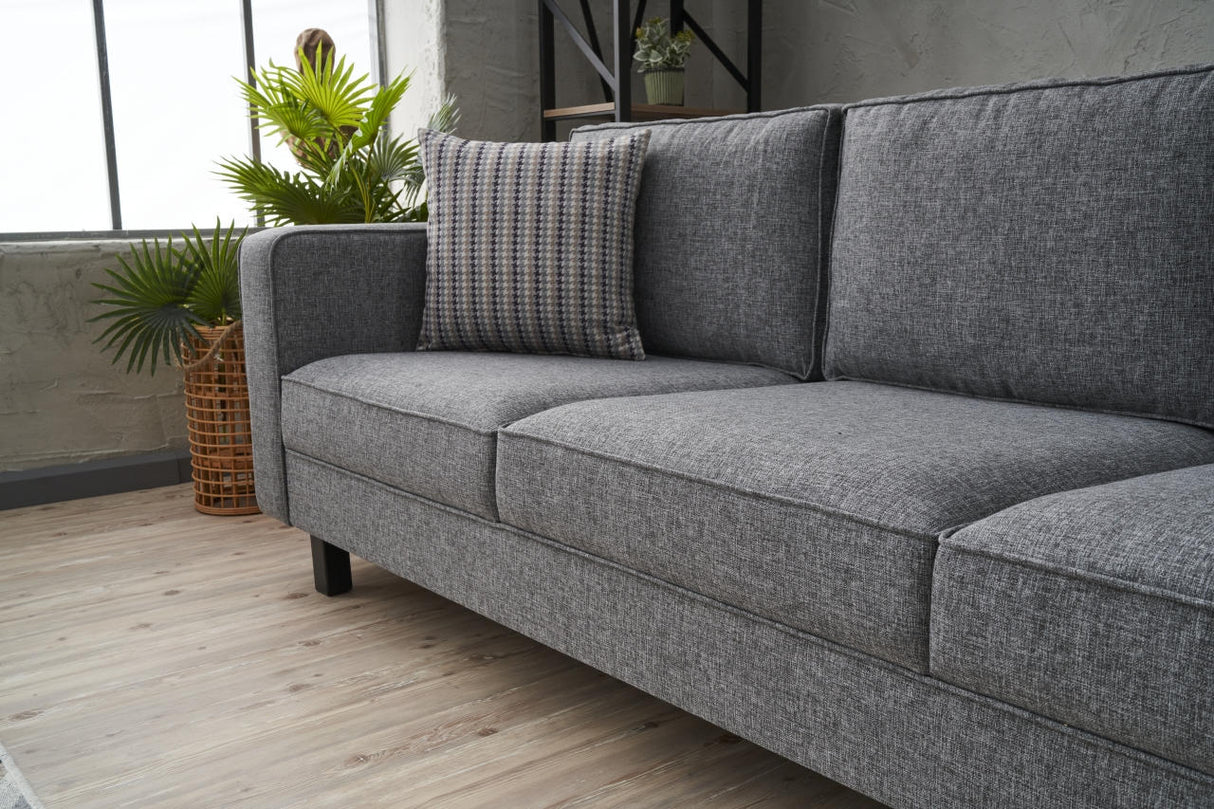 Canapea fixă Kale Linen, Diverse culori, Diverse configurații, Diverse dimensiuni - Gri - 222x91x83 cm - 3 locuri | SKU: 825BLC2731 | Canapea fixă Kale Linen, varianta Gri - 222x91x83 cm - 3 locuri, produs pentru amenajarea locuinței, disponibil online în România la CasaMob