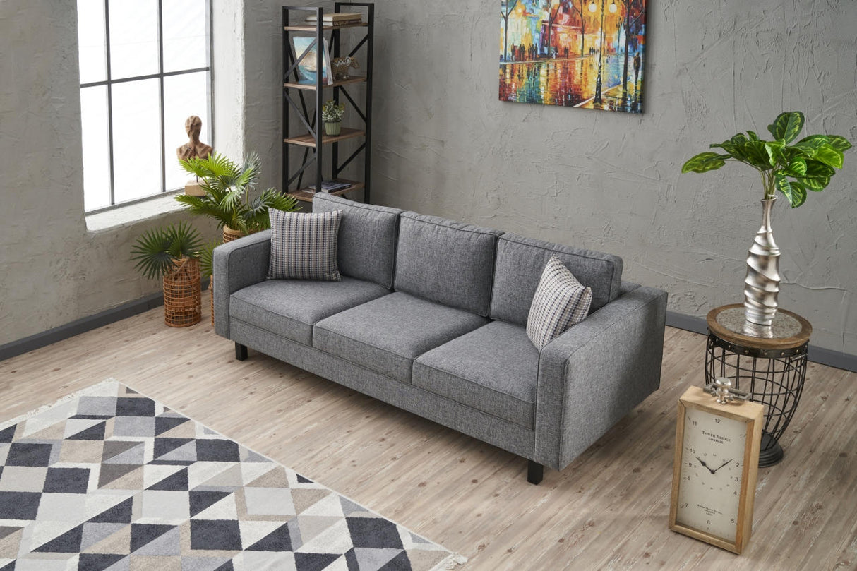 Canapea fixă Kale Linen, Diverse culori, Diverse configurații, Diverse dimensiuni - Gri - 222x91x83 cm - 3 locuri | SKU: 825BLC2731 | Canapea fixă Kale Linen, varianta Gri - 222x91x83 cm - 3 locuri, produs pentru amenajarea locuinței, disponibil online în România la CasaMob
