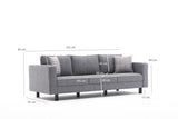 Canapea fixă Kale Linen, Diverse culori, Diverse configurații, Diverse dimensiuni - Gri - 222x91x83 cm - 3 locuri | SKU: 825BLC2731 | Canapea fixă Kale Linen, varianta Gri - 222x91x83 cm - 3 locuri, produs pentru amenajarea locuinței, disponibil online în România la CasaMob
