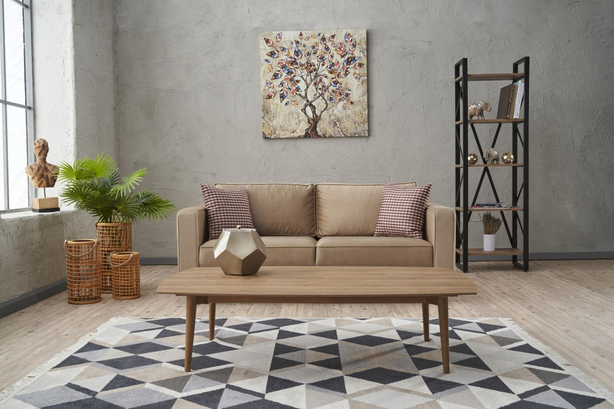 Canapea fixă Kale Velvet, Diverse culori, Diverse configurații, Diverse dimensiuni - Crem - 180x91x83 cm - 2 locuri | SKU: 825BLC2732 | Canapea fixă Kale Velvet, varianta Crem - 180x91x83 cm - 2 locuri, produs pentru amenajarea locuinței, disponibil online în România la CasaMob