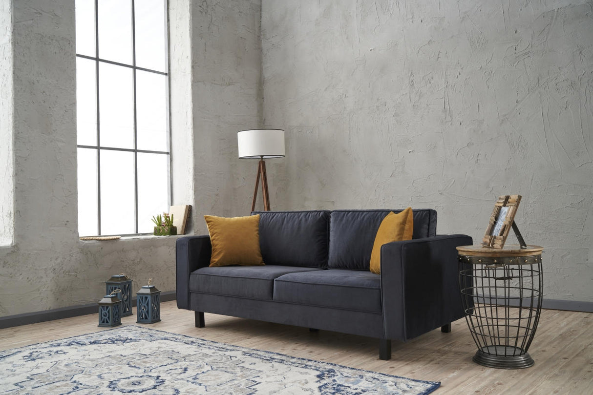 Canapea fixă Kale Velvet, Diverse culori, Diverse configurații, Diverse dimensiuni - Antracit - 180x91x83 cm - 2 locuri | SKU: 825BLC2733 | Canapea fixă Kale Velvet, varianta Antracit - 180x91x83 cm - 2 locuri, produs pentru amenajarea locuinței, disponibil online în România la CasaMob