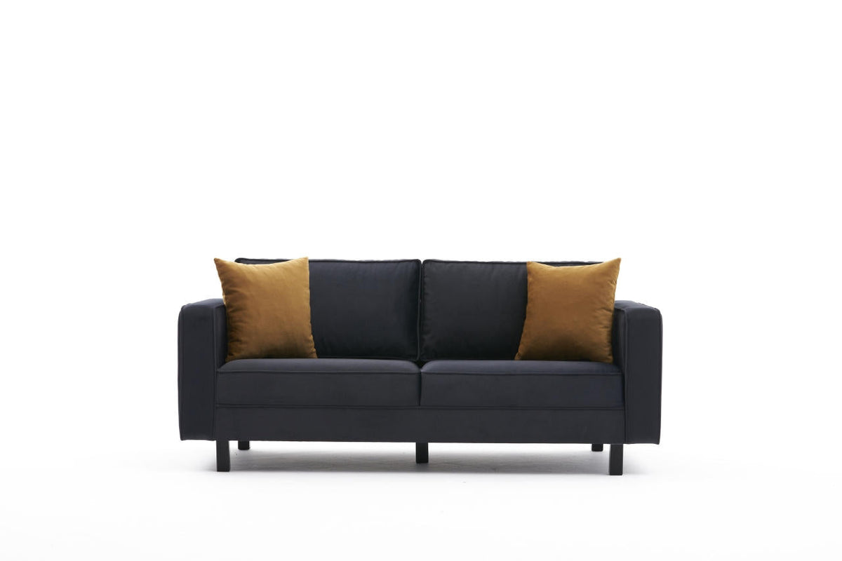 Antracit - 180x91x83 cm - 2 locuri | SKU: 825BLC2733 | Canapea fixă Kale Velvet, varianta Antracit - 180x91x83 cm - 2 locuri, produs pentru amenajarea locuinței, disponibil online în România la CasaMob