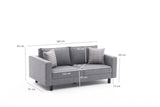 Canapea fixă Kale Linen, Diverse culori, Diverse configurații, Diverse dimensiuni - Gri - 180x91x83 cm - 2 locuri | SKU: 825BLC2737 | Canapea fixă Kale Linen, varianta Gri - 180x91x83 cm - 2 locuri, produs pentru amenajarea locuinței, disponibil online în România la CasaMob