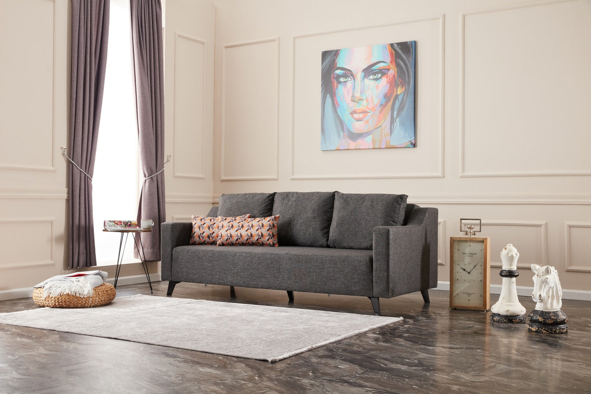 Canapea extensibilă 3 locuri Doga 3-Seat, Diverse culori, 230x90x74 cm - Antracit | SKU: 825BLC2747 | Canapea extensibilă 3 locuri Doga 3-Seat, 230x90x74 cm, varianta Antracit, produs pentru amenajarea locuinței, disponibil online în România la CasaMob