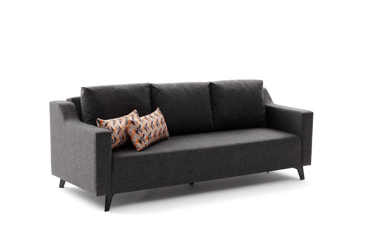 Canapea extensibilă 3 locuri Doga 3-Seat, Diverse culori, 230x90x74 cm - Antracit | SKU: 825BLC2747 | Canapea extensibilă 3 locuri Doga 3-Seat, 230x90x74 cm, varianta Antracit, produs pentru amenajarea locuinței, disponibil online în România la CasaMob