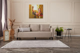 Canapea extensibilă 3 locuri Doga 3-Seat, Diverse culori, 230x90x74 cm - Crem | SKU: 825BLC2749 | Canapea extensibilă 3 locuri Doga 3-Seat, 230x90x74 cm, varianta Crem, produs pentru amenajarea locuinței, disponibil online în România la CasaMob