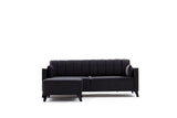 Canapea extensibilă Ova, Colț, Diverse culori, 206x165x80 cm - Antracit | SKU: 825BLC2759 | Canapea extensibilă Ova, Colț, 206x165x80 cm, varianta Antracit, produs pentru amenajarea locuinței, disponibil online în România la CasaMob