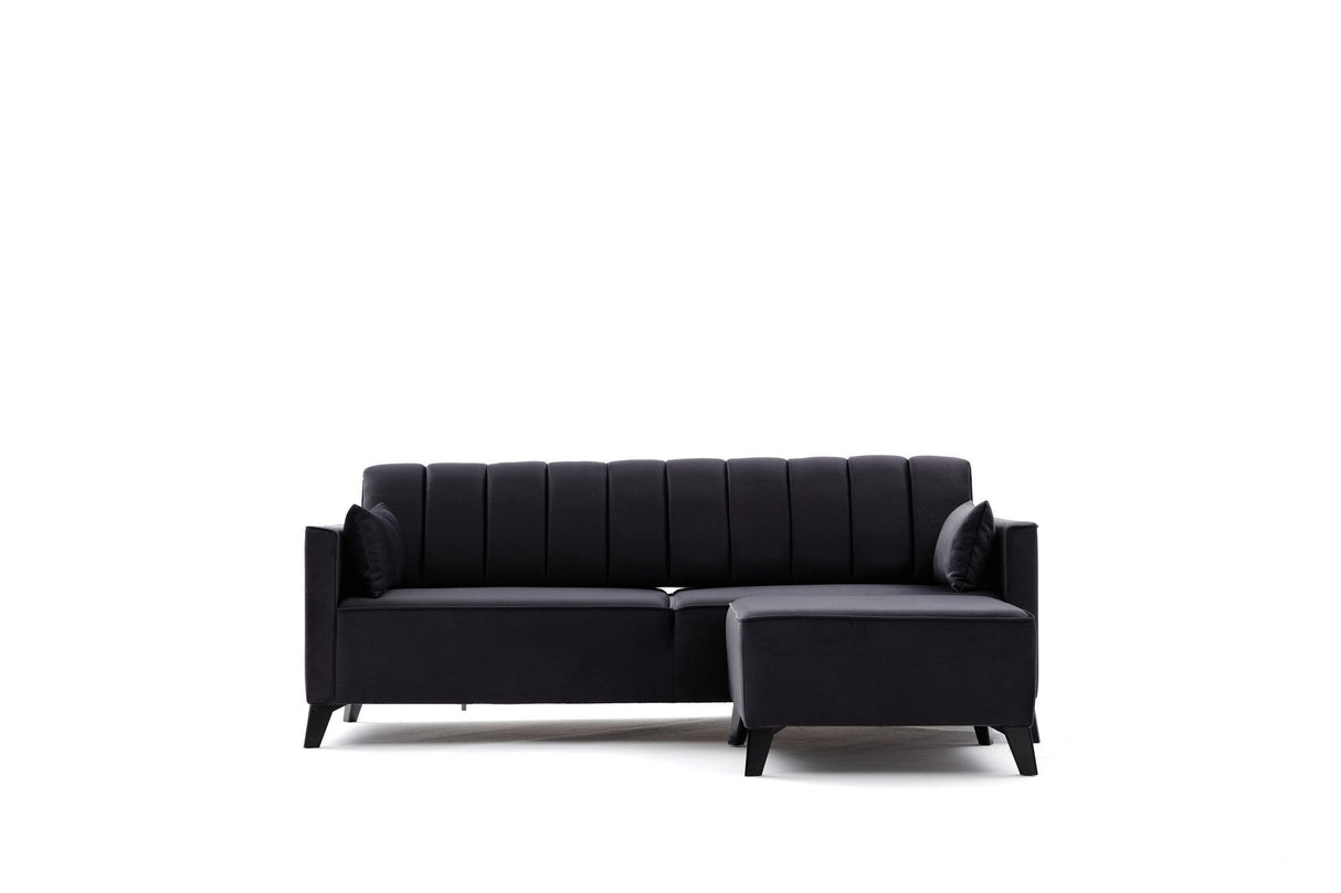 Canapea extensibilă Ova, Colț, Diverse culori, 206x165x80 cm - Antracit | SKU: 825BLC2759 | Canapea extensibilă Ova, Colț, 206x165x80 cm, varianta Antracit, produs pentru amenajarea locuinței, disponibil online în România la CasaMob