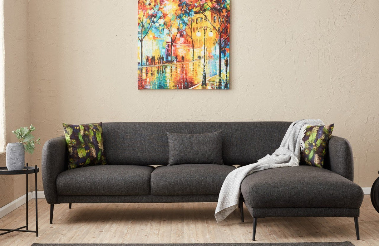 Canapea extensibilă Venus, Colț, Dreapta, Diverse culori, 265x163x80 cm - Antracit | SKU: 825BLC2762 | Canapea extensibilă Venus, Colț, Dreapta, 265x163x80 cm, varianta Antracit, produs pentru amenajarea locuinței, disponibil online în România la CasaMob
