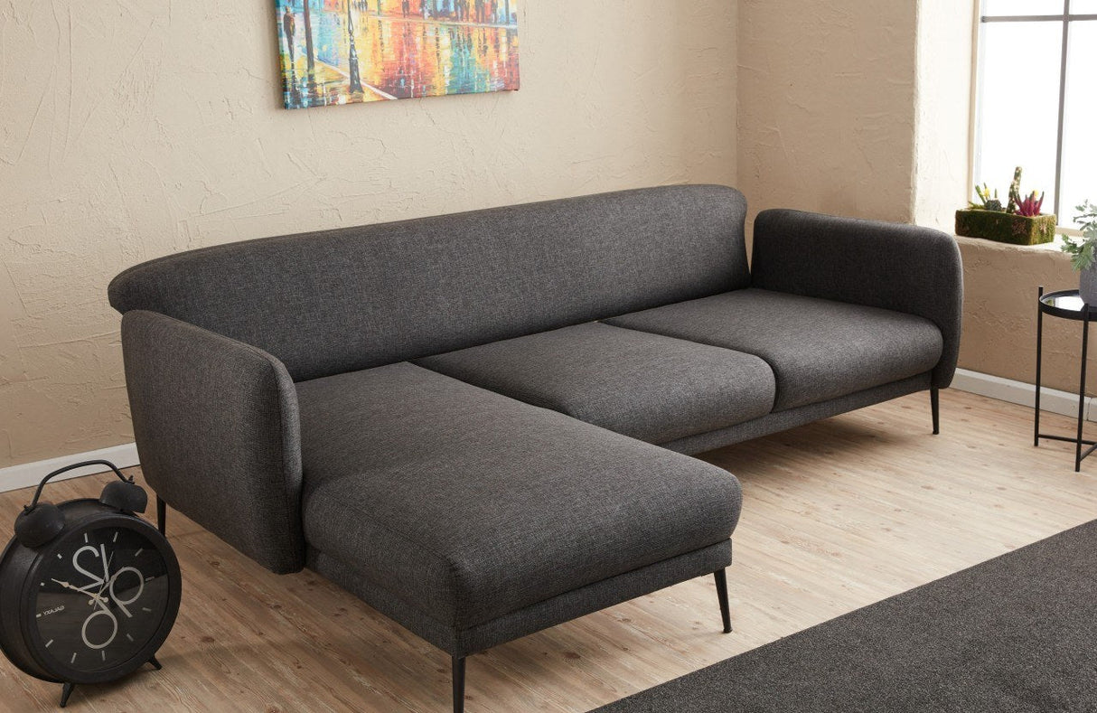 Canapea extensibilă Venus, Colț, Stânga, Diverse culori, 265x163x80 cm - Antracit | SKU: 825BLC2763 | Canapea extensibilă Venus, Colț, Stânga, 265x163x80 cm, varianta Antracit, produs pentru amenajarea locuinței, disponibil online în România la CasaMob