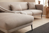 Canapea extensibilă Venus, Colț, Stânga, Diverse culori, 265x163x80 cm - Crem | SKU: 825BLC2765 | Canapea extensibilă Venus, Colț, Stânga, 265x163x80 cm, varianta Crem, produs pentru amenajarea locuinței, disponibil online în România la CasaMob