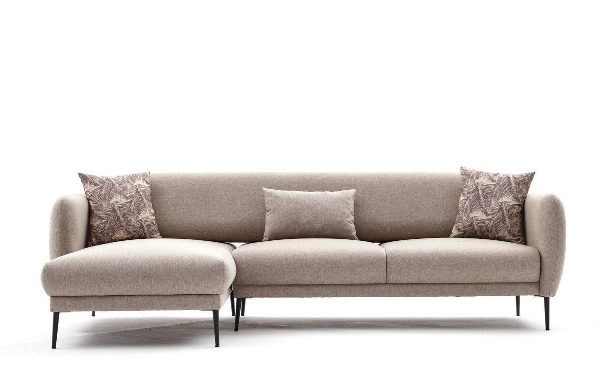 Canapea extensibilă Venus, Colț, Stânga, Diverse culori, 265x163x80 cm - Crem | SKU: 825BLC2765 | Canapea extensibilă Venus, Colț, Stânga, 265x163x80 cm, varianta Crem, produs pentru amenajarea locuinței, disponibil online în România la CasaMob