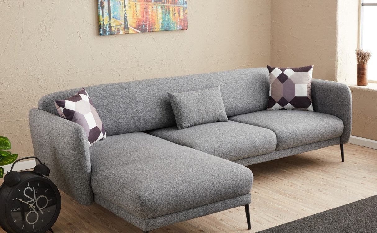 Canapea extensibilă Venus, Colț, Stânga, Diverse culori, 265x163x80 cm - Gri deschis | SKU: 825BLC2767 | Canapea extensibilă Venus, Colț, Stânga, 265x163x80 cm, varianta Gri deschis, produs pentru amenajarea locuinței, disponibil online în România la CasaMob