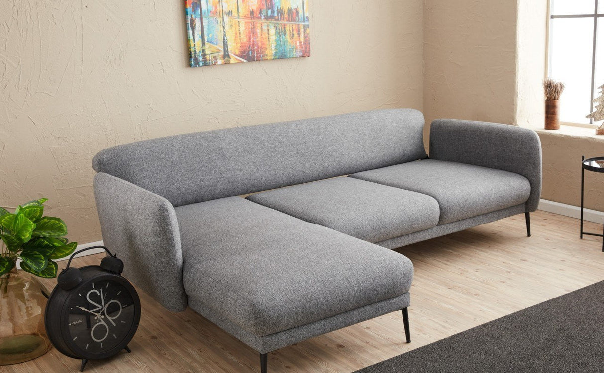 Canapea extensibilă Venus, Colț, Stânga, Diverse culori, 265x163x80 cm - Gri deschis | SKU: 825BLC2767 | Canapea extensibilă Venus, Colț, Stânga, 265x163x80 cm, varianta Gri deschis, produs pentru amenajarea locuinței, disponibil online în România la CasaMob