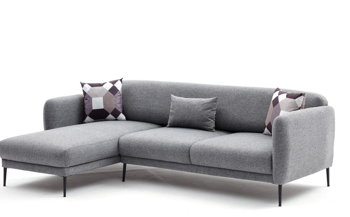 Canapea extensibilă Venus, Colț, Stânga, Diverse culori, 265x163x80 cm - Gri deschis | SKU: 825BLC2767 | Canapea extensibilă Venus, Colț, Stânga, 265x163x80 cm, varianta Gri deschis, produs pentru amenajarea locuinței, disponibil online în România la CasaMob