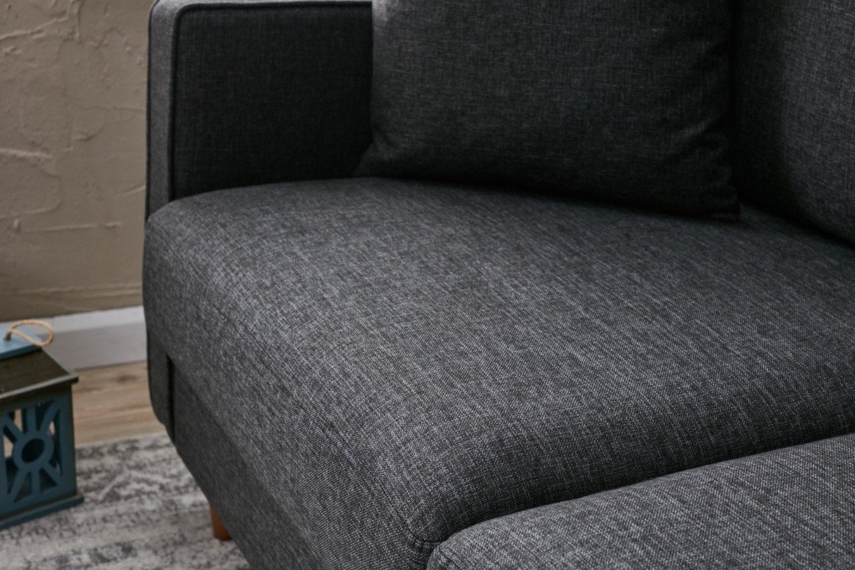 Canapea fixă Eva, Diverse culori, Diverse configurații, Diverse dimensiuni - Antracit - 155x90x82 cm - 2 locuri | SKU: 825BLC2773 | Canapea fixă Eva, varianta Antracit - 155x90x82 cm - 2 locuri, produs pentru amenajarea locuinței, disponibil online în România la CasaMob