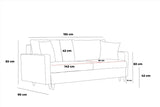 Canapea fixă Eva, Diverse culori, Diverse configurații, Diverse dimensiuni - Antracit - 155x90x82 cm - 2 locuri | SKU: 825BLC2773 | Canapea fixă Eva, varianta Antracit - 155x90x82 cm - 2 locuri, produs pentru amenajarea locuinței, disponibil online în România la CasaMob