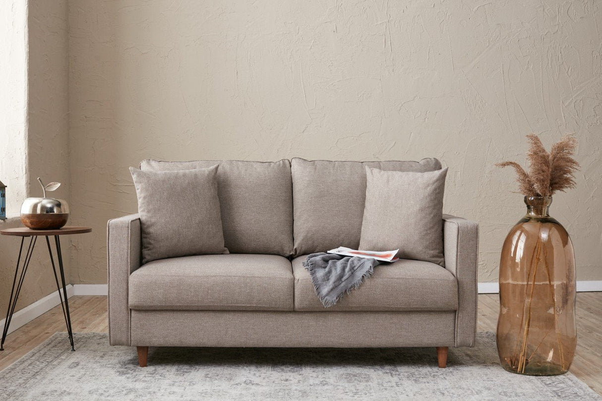 Canapea fixă Eva, Diverse culori, Diverse configurații, Diverse dimensiuni - Crem - 155x90x82 cm - 2 locuri | SKU: 825BLC2774 | Canapea fixă Eva, varianta Crem - 155x90x82 cm - 2 locuri, produs pentru amenajarea locuinței, disponibil online în România la CasaMob