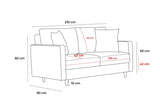 Canapea fixă Eva, Diverse culori, Diverse configurații, Diverse dimensiuni - Gri - 210x90x82 cm - 3 locuri | SKU: 825BLC2775 | Canapea fixă Eva, varianta Gri - 210x90x82 cm - 3 locuri, produs pentru amenajarea locuinței, disponibil online în România la CasaMob