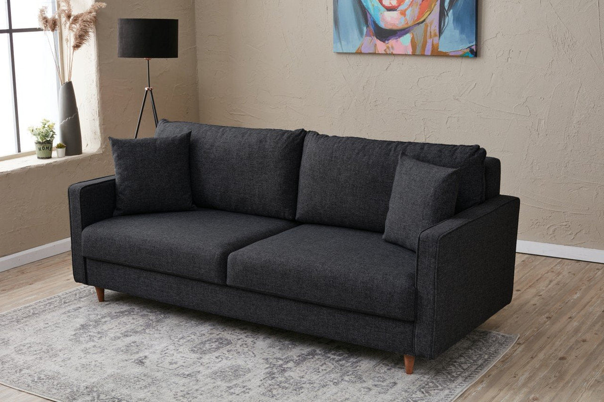 Canapea fixă Eva, Diverse culori, Diverse configurații, Diverse dimensiuni - Antracit - 210x90x82 cm - 3 locuri | SKU: 825BLC2776 | Canapea fixă Eva, varianta Antracit - 210x90x82 cm - 3 locuri, produs pentru amenajarea locuinței, disponibil online în România la CasaMob