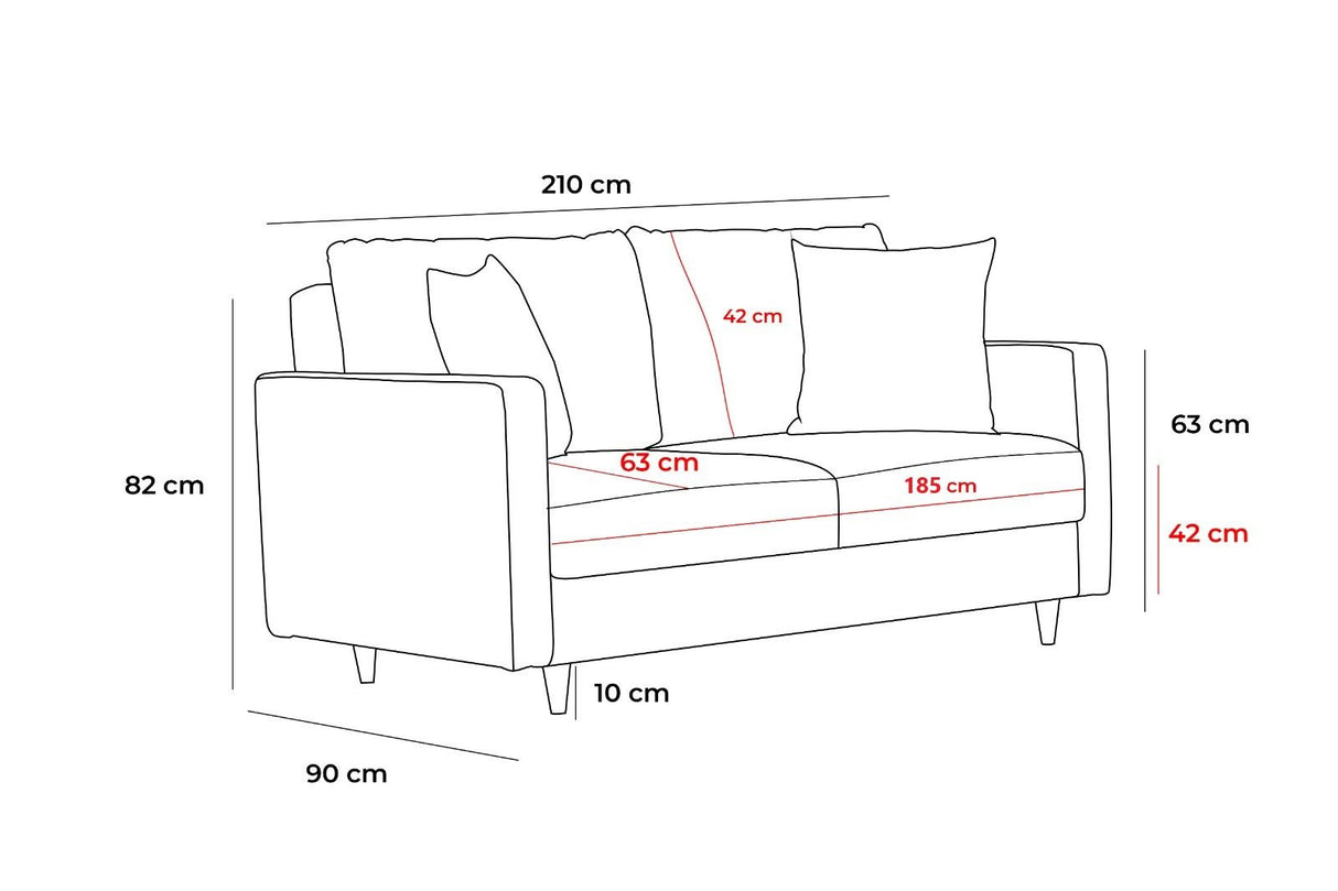 Canapea fixă Eva, Diverse culori, Diverse configurații, Diverse dimensiuni - Antracit - 210x90x82 cm - 3 locuri | SKU: 825BLC2776 | Canapea fixă Eva, varianta Antracit - 210x90x82 cm - 3 locuri, produs pentru amenajarea locuinței, disponibil online în România la CasaMob