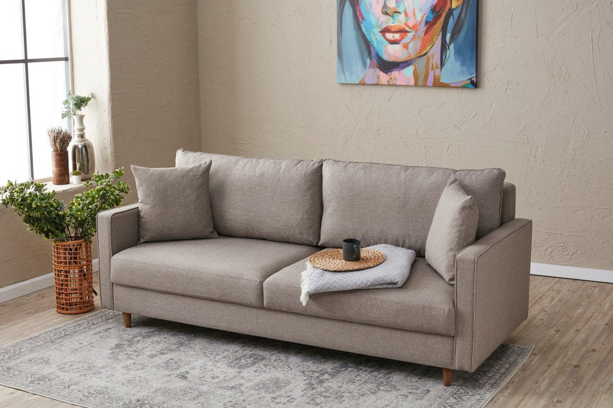 Canapea fixă Eva, Diverse culori, Diverse configurații, Diverse dimensiuni - Crem - 210x90x82 cm - 3 locuri | SKU: 825BLC2777 | Canapea fixă Eva, varianta Crem - 210x90x82 cm - 3 locuri, produs pentru amenajarea locuinței, disponibil online în România la CasaMob