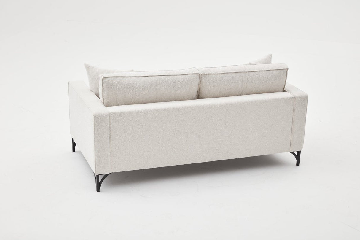 Canapea fixă Berlin, Diverse culori, Diverse configurații, Diverse dimensiuni - Crem - Negru - 180x91x83 cm - 2 locuri | SKU: 825BLC2792 | Canapea fixă Berlin, varianta Crem - Negru - 180x91x83 cm - 2 locuri, produs pentru amenajarea locuinței, disponibil online în România la CasaMob