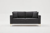 Canapea fixă Berlin, Diverse culori, Diverse configurații, Diverse dimensiuni - Antracit - Auriu - 180x91x83 cm - 2 locuri | SKU: 825BLC2793 | Canapea fixă Berlin, varianta Antracit - Auriu - 180x91x83 cm - 2 locuri, produs pentru amenajarea locuinței, disponibil online în România la CasaMob