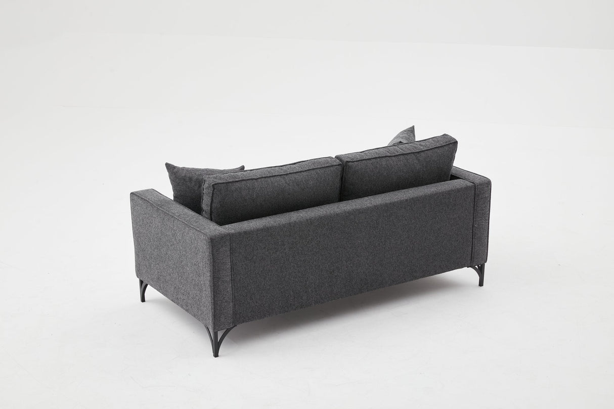Canapea fixă Berlin, Diverse culori, Diverse configurații, Diverse dimensiuni - Antracit - Negru - 180x91x83 cm - 2 locuri | SKU: 825BLC2794 | Canapea fixă Berlin, varianta Antracit - Negru - 180x91x83 cm - 2 locuri, produs pentru amenajarea locuinței, disponibil online în România la CasaMob