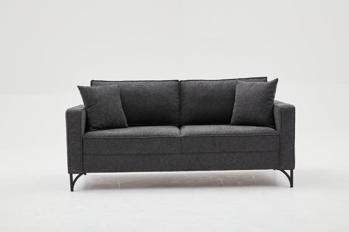 Canapea fixă Berlin, Diverse culori, Diverse configurații, Diverse dimensiuni - Antracit - Negru - 180x91x83 cm - 2 locuri | SKU: 825BLC2794 | Canapea fixă Berlin, varianta Antracit - Negru - 180x91x83 cm - 2 locuri, produs pentru amenajarea locuinței, disponibil online în România la CasaMob