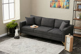 Canapea fixă Berlin, Diverse culori, Diverse configurații, Diverse dimensiuni - Antracit - Auriu - 220x91x83 cm - 3 locuri | SKU: 825BLC2795 | Canapea fixă Berlin, varianta Antracit - Auriu - 220x91x83 cm - 3 locuri, produs pentru amenajarea locuinței, disponibil online în România la CasaMob