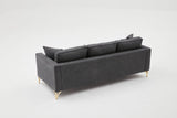 Canapea fixă Berlin, Diverse culori, Diverse configurații, Diverse dimensiuni - Antracit - Auriu - 220x91x83 cm - 3 locuri | SKU: 825BLC2795 | Canapea fixă Berlin, varianta Antracit - Auriu - 220x91x83 cm - 3 locuri, produs pentru amenajarea locuinței, disponibil online în România la CasaMob