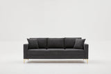 Canapea fixă Berlin, Diverse culori, Diverse configurații, Diverse dimensiuni - Antracit - Auriu - 220x91x83 cm - 3 locuri | SKU: 825BLC2795 | Canapea fixă Berlin, varianta Antracit - Auriu - 220x91x83 cm - 3 locuri, produs pentru amenajarea locuinței, disponibil online în România la CasaMob