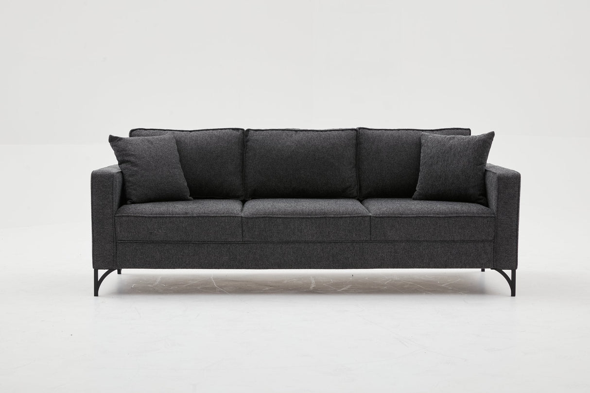 Canapea fixă Berlin, Diverse culori, Diverse configurații, Diverse dimensiuni - Antracit - Negru - 220x91x83 cm - 3 locuri | SKU: 825BLC2796 | Canapea fixă Berlin, varianta Antracit - Negru - 220x91x83 cm - 3 locuri, produs pentru amenajarea locuinței, disponibil online în România la CasaMob